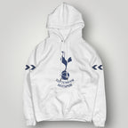 Official-Style Tottenham Hotspur White Hoodie - Classic Spurs Crest & Chevron Sleeve Detail