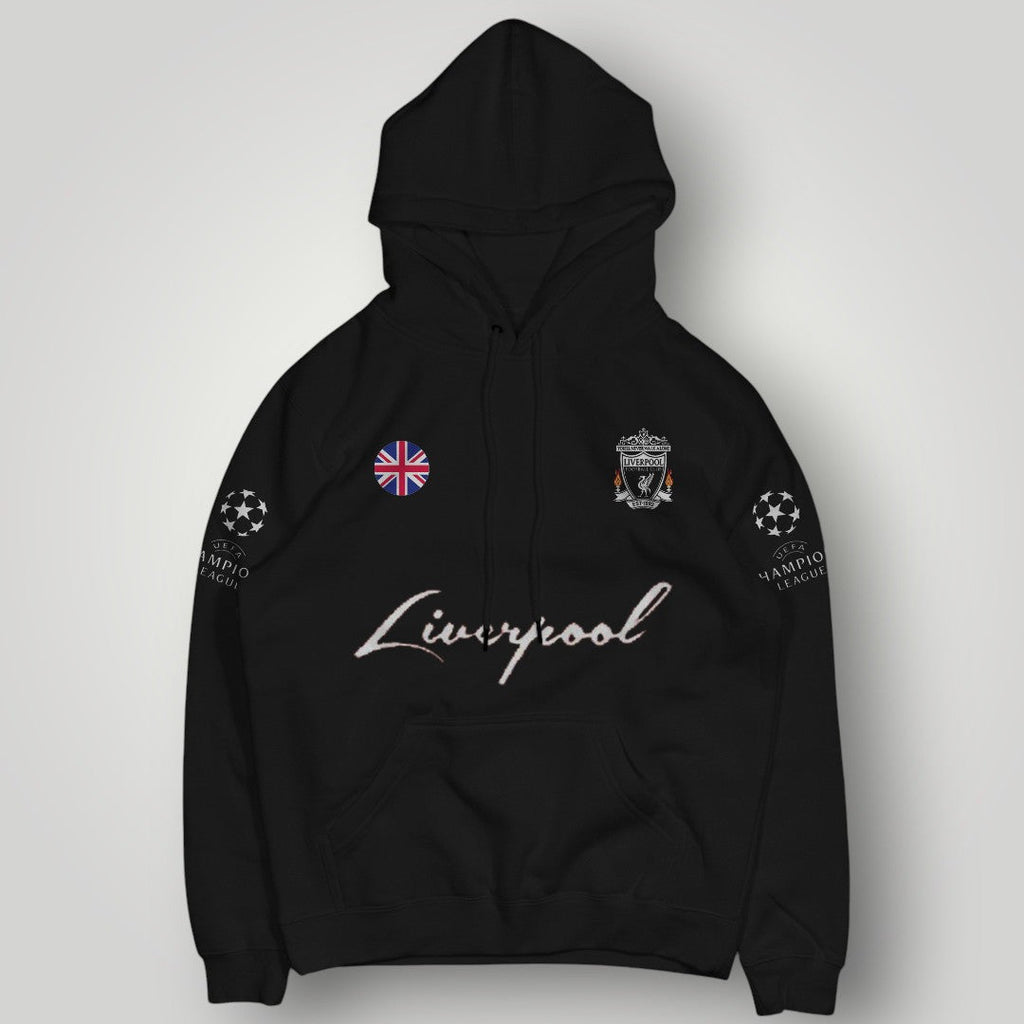 Liverpool F.C. Heritage Black Hoodie - European Nights Edition with Champions League Patches