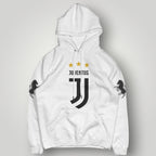 Juventus 3-Star Elite Black Hoodie - Heritage Zebra Sleeve Detail & Gold Star Edition