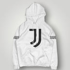 Juventus F.C. Inspired Black Hoodie - Italian Heritage Vertical Stripe Streetwear