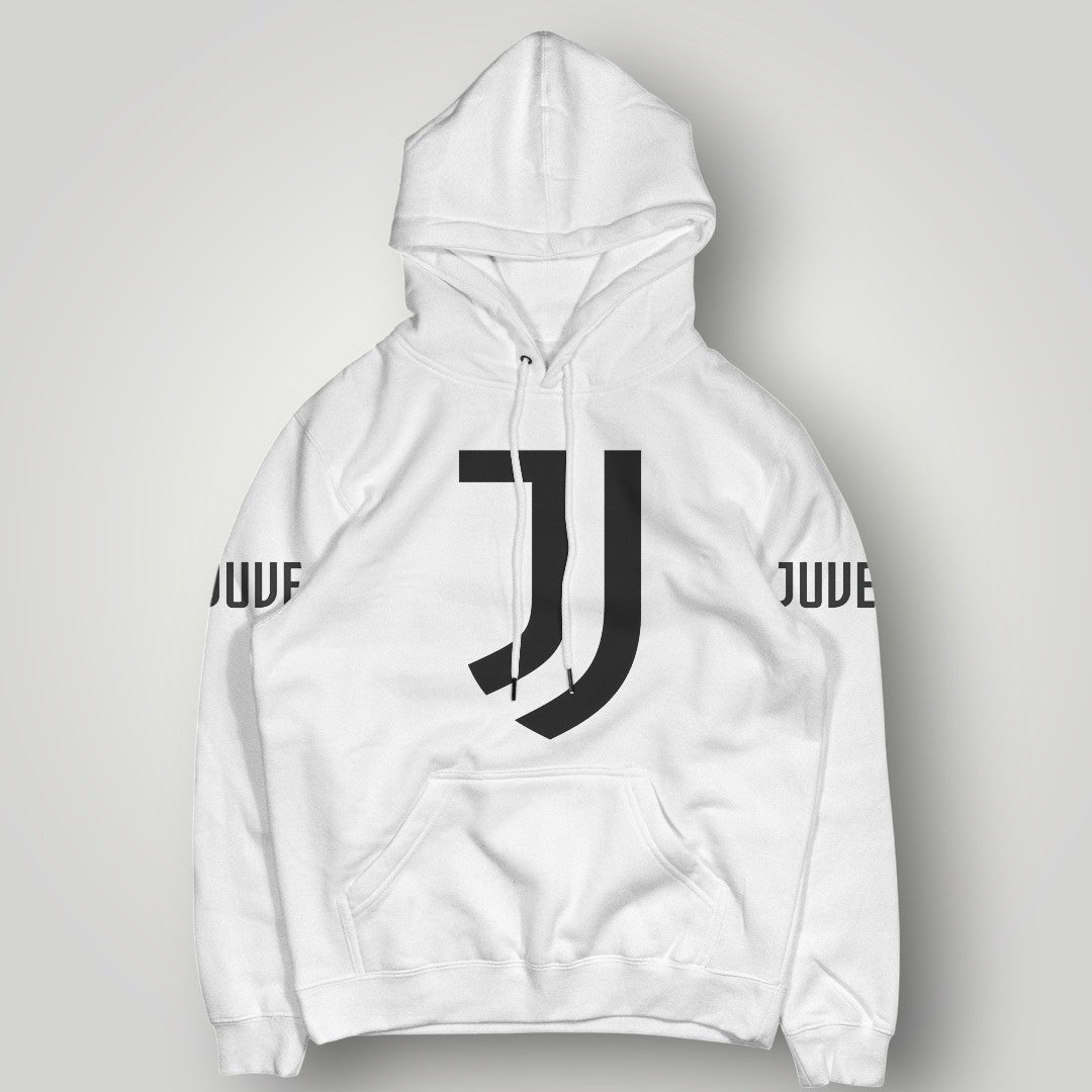Juventus F.C. Inspired Black Hoodie - Italian Heritage Vertical Stripe Streetwear