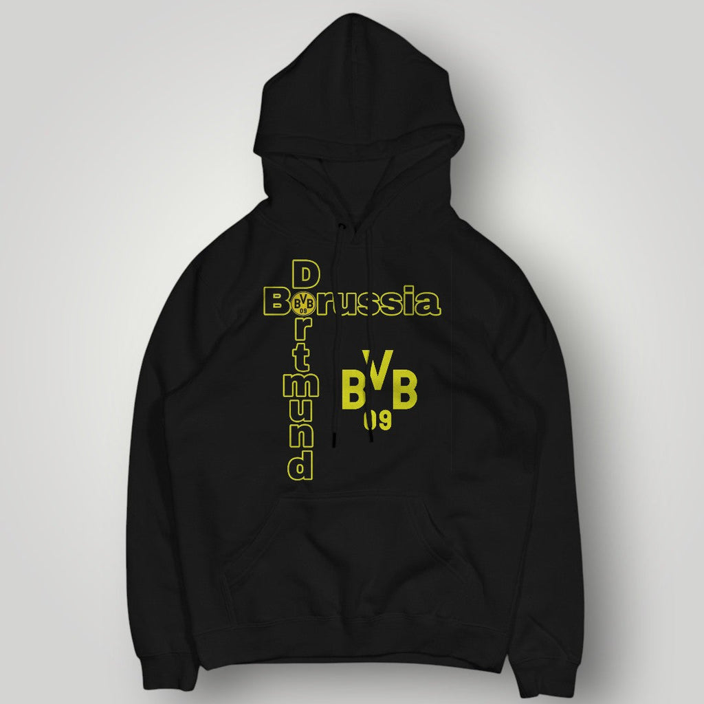 BVB 09 Borussia Dortmund Cross Graphic Hoodie – Black & Yellow Urban Streetwear