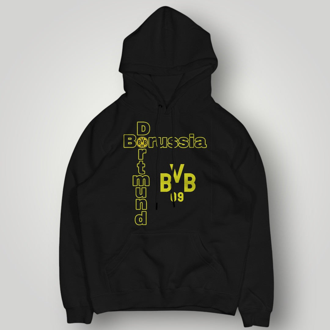 BVB 09 Borussia Dortmund Cross Graphic Hoodie – Black & Yellow Urban Streetwear