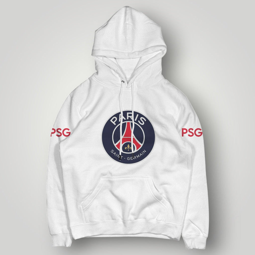PSG Oversized Crest Hoodie - Black Signature Paris Saint-Germain Fan Pullover