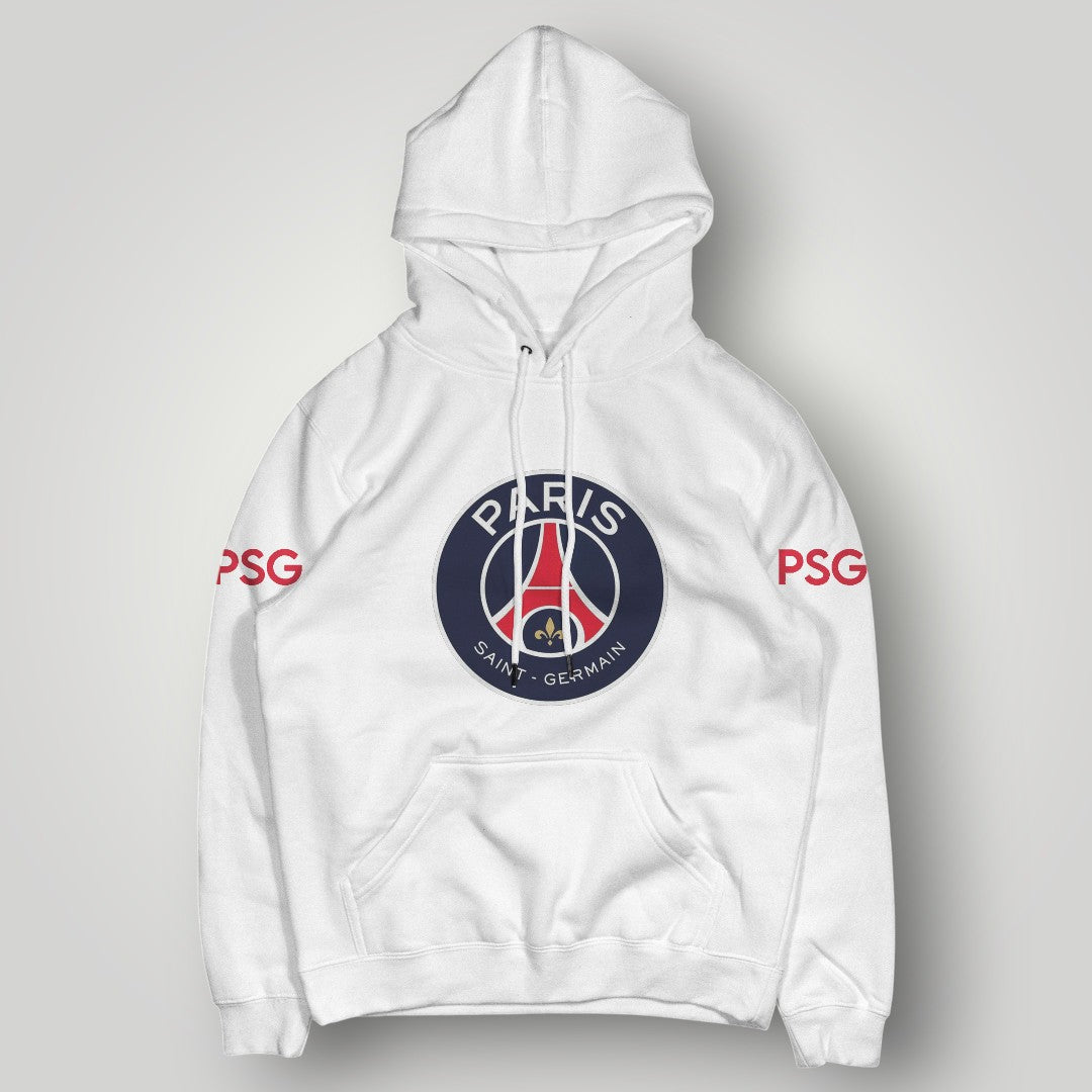 PSG Oversized Crest Hoodie - Black Signature Paris Saint-Germain Fan Pullover