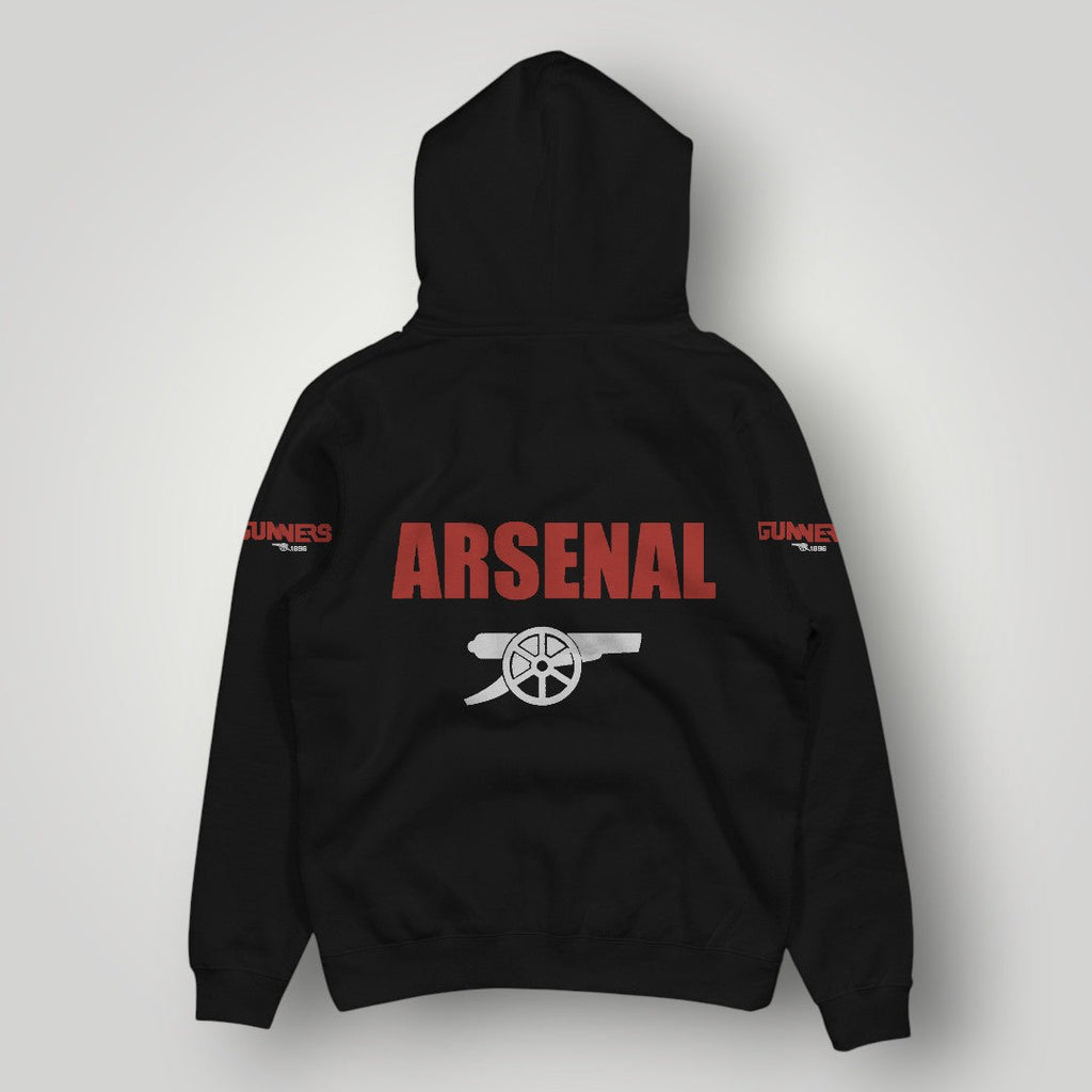 Arsenal FC "Gunners" Hoodie | Premium Black Cannon Graphic Sweatshirt