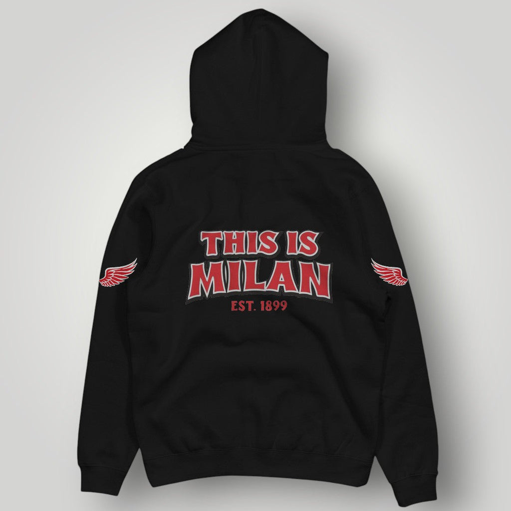 AC Milan Fan Hoodie - Rossoneri Heritage Graphic Wings Pullover