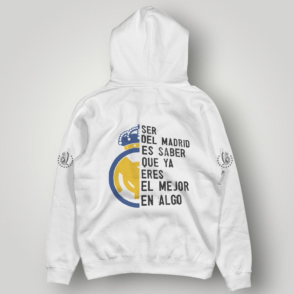 Real Madrid Royal Gold Stripe Hoodie - Black Elite Edition Champion Pullover