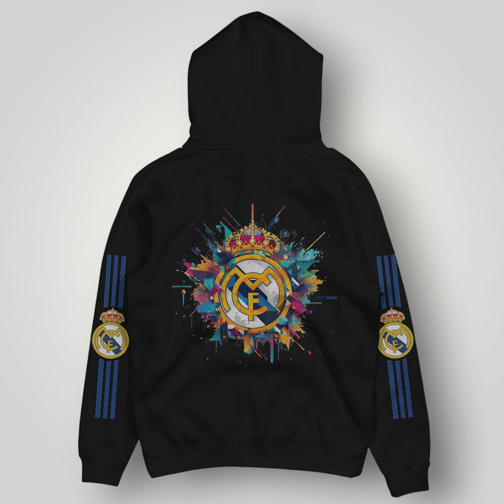 Real Madrid "Hala Madrid" Premium Hoodie - Iconic Royal Crest Black Football Pullover