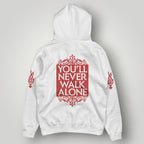 Liverpool F.C. Official Crest Black Hoodie - Eternal Flame Sleeve & YNWA Motto Edition