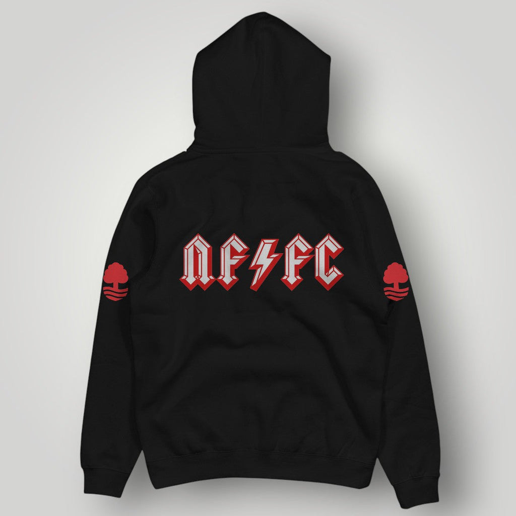 Nottingham Forest FC Inspired Minimalist Hoodie - Retro Forest Crest Streetwear - Premium Black Pullover