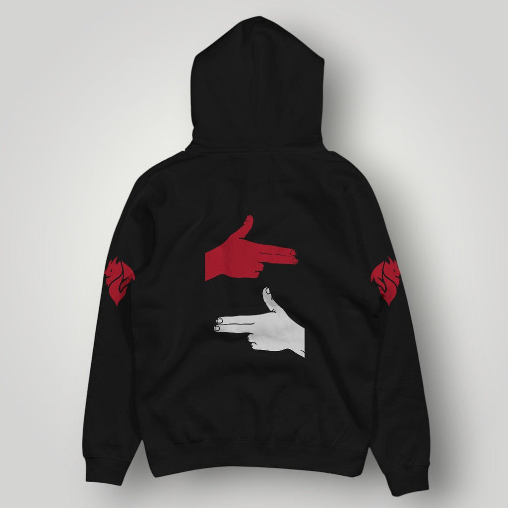 AC Milan "Rossoneri Striker" Hoodie - Vertical Stripe & Devil Graphic Pullover
