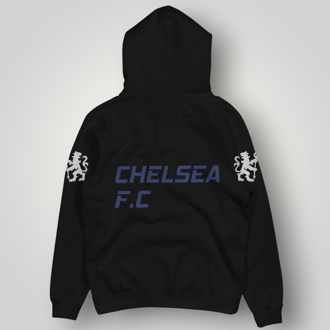 Chelsea FC Heritage 1905 Lion Hoodie – Vintage Blue & Black Streetwear Pullover
