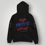 PSG Fan Hoodie - "Fier d’être Parisien" Premium Black Streetwear Pullover