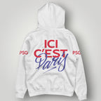 PSG Oversized Crest Hoodie - Black Signature Paris Saint-Germain Fan Pullover