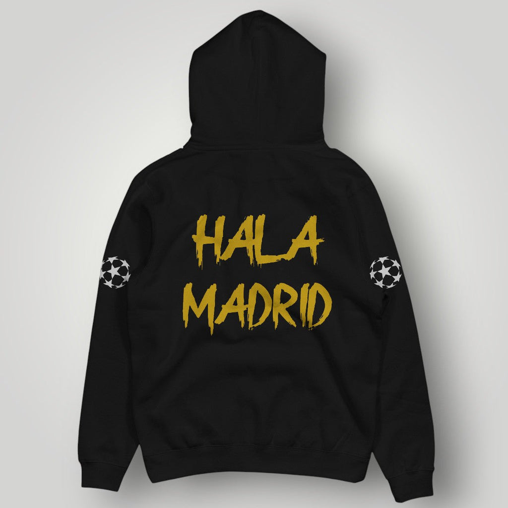 Real Madrid "Golden Trinity" Stripe Hoodie - Urban Champion Black Fan Pullover
