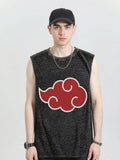 Y2K Vintage Akatsuki Print Sleeveless Tank Top