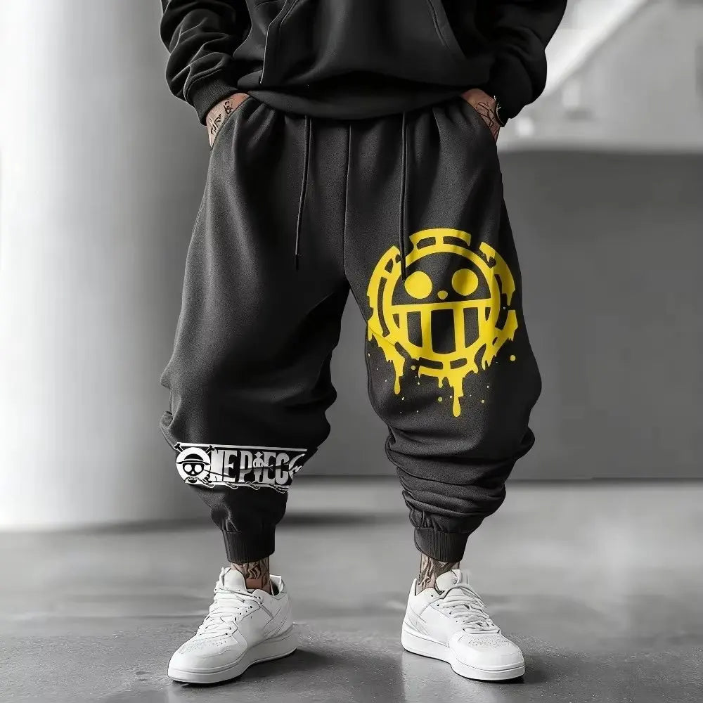 2026 One Piece Anime Print Baggy Joggers for Men