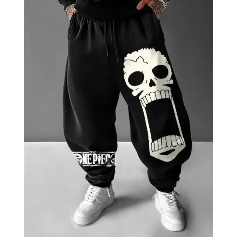 2026 One Piece Anime Print Baggy Joggers for Men