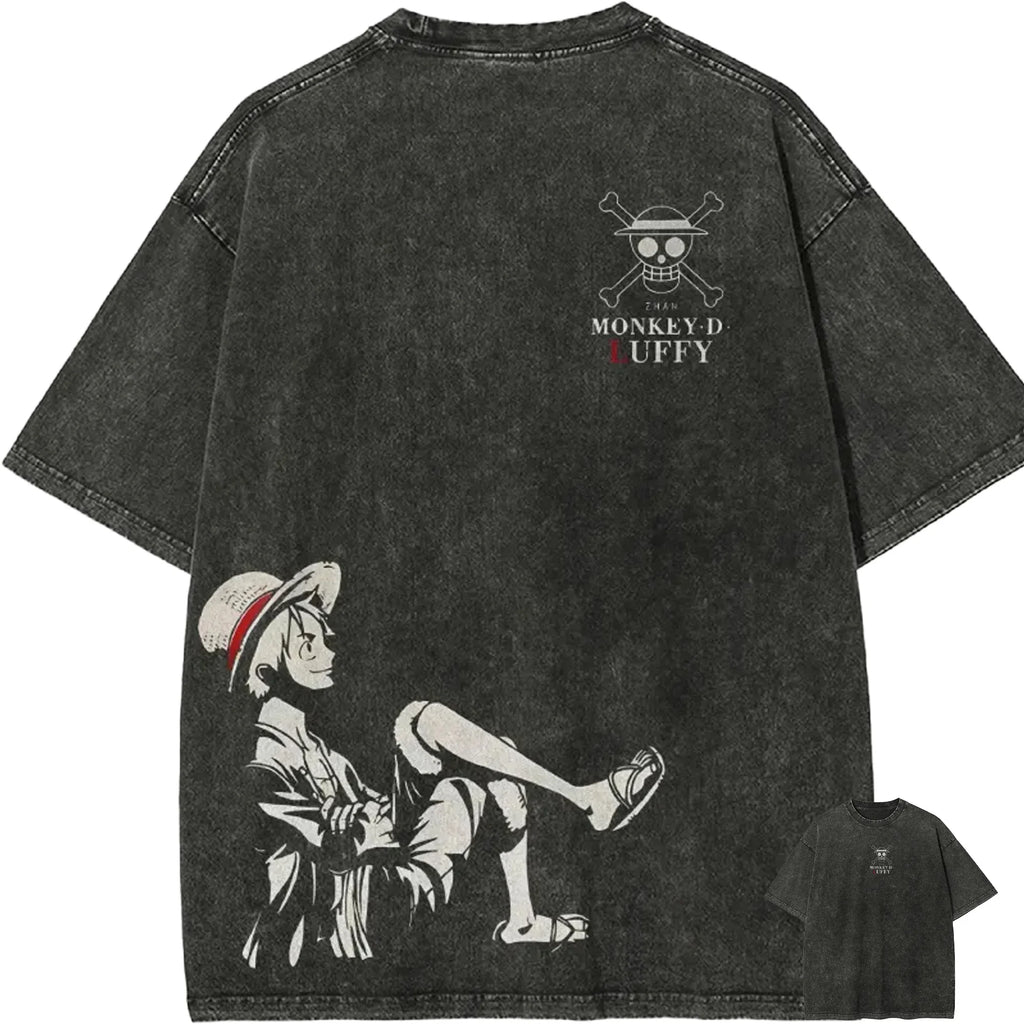 Monkey D Luffy Vintage Acid Wash T-Shirt