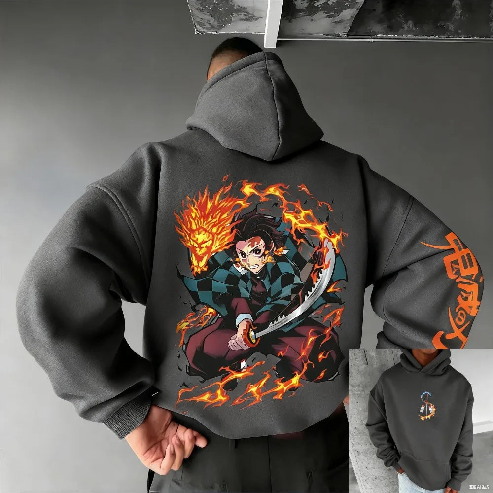 Super Sized Demon Slayer Anime Unisex Hoodie