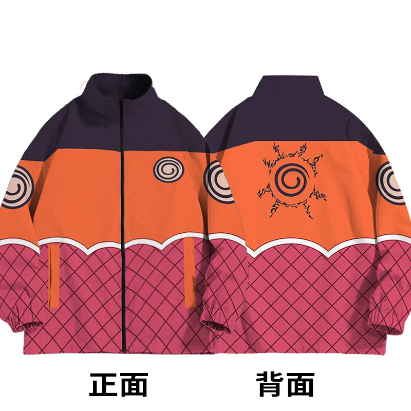 Naruto Akatsuki Fleece-Lined Zip-Up Hoodie
