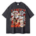 Anime One Piece Luffy Vintage Graphic T-Shirt