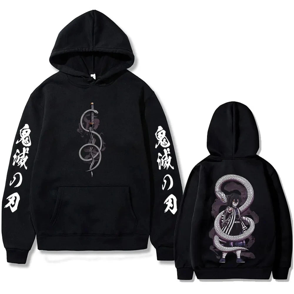 Anime Demon Slayer Iguro Obanai Hoodie for Men and Women