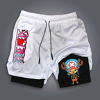 ONE PIECE Luffy Printed Double-layer Shorts for Men