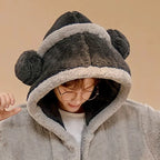 One Piece Luffy Coral Fleece Bathrobe Set for Men