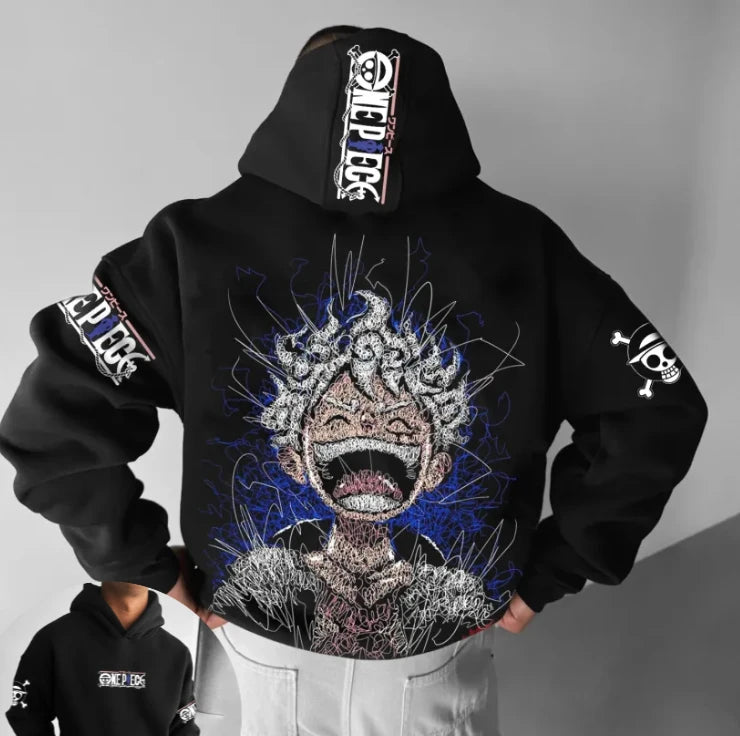 One Piece Anime Printed Oversized Hoodies