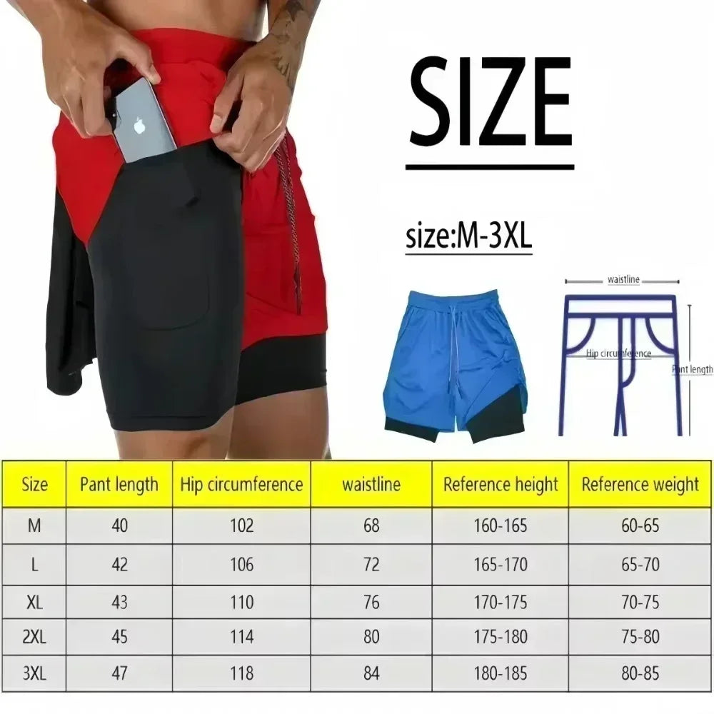 Unisex Luffy Anime 2-in-1 Sportswear Shorts