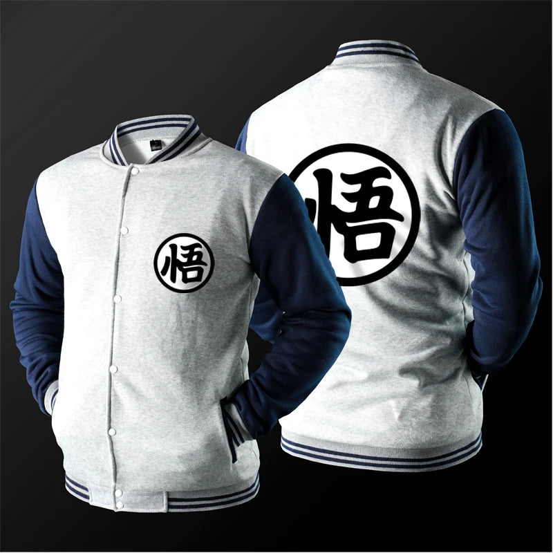 Anime Son Goku Baseball Jacket - Cosplay Fleece Hoodie