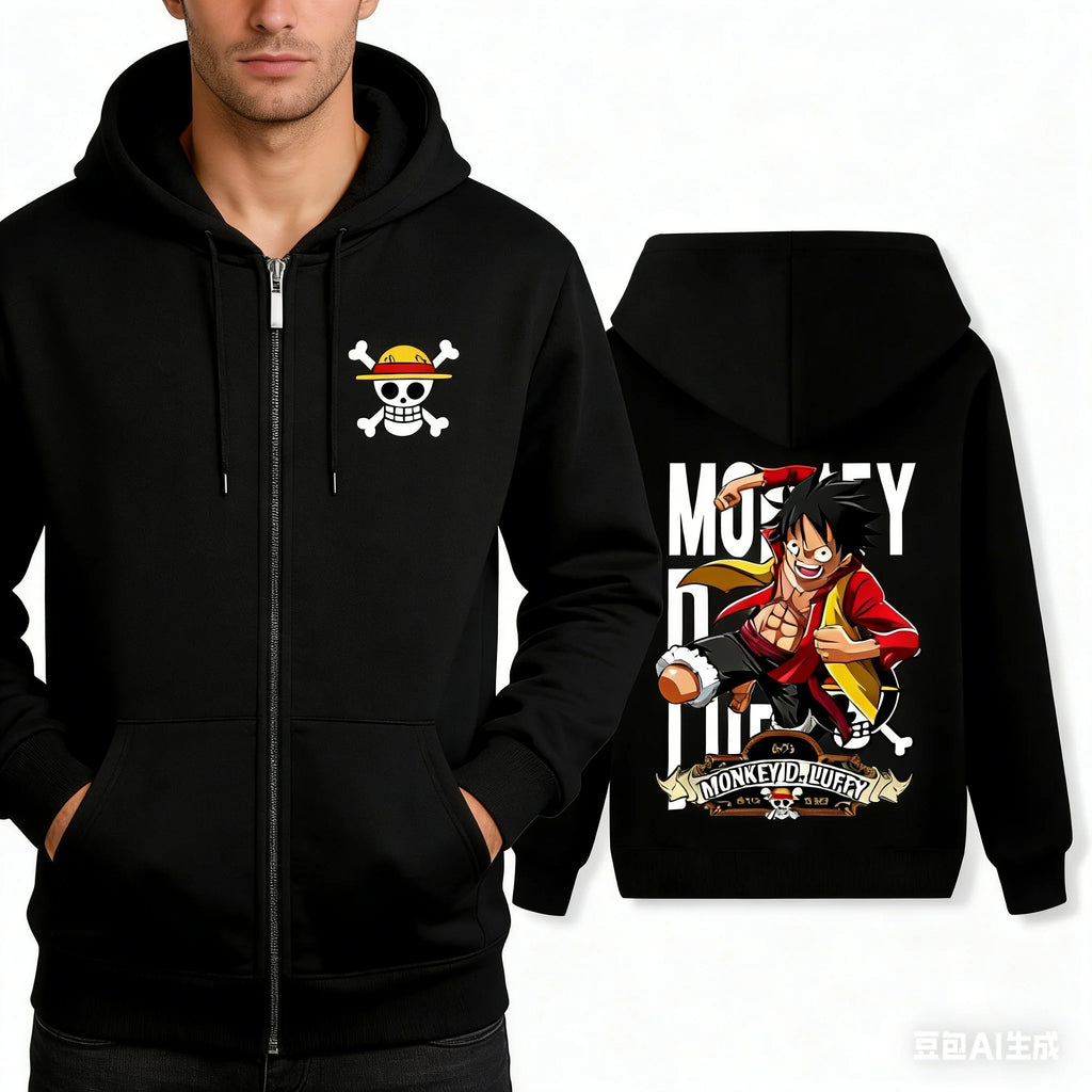 One Piece Monkey D Luffy Zip Up Hoodie