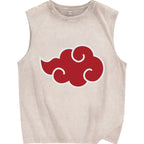 Y2K Vintage Akatsuki Print Sleeveless Tank Top