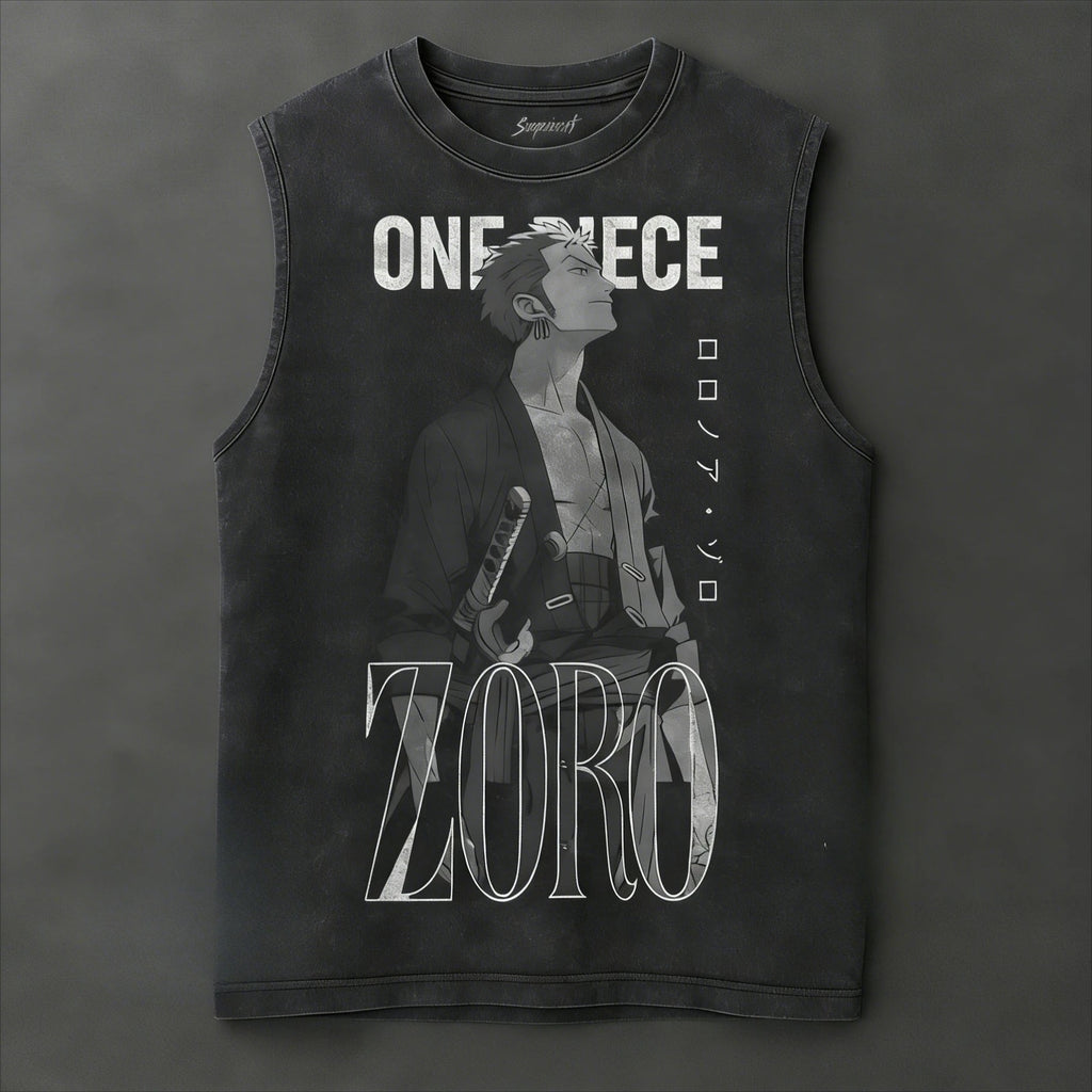 2026 One Piece Zoro Vintage Gym Vest Tank Top