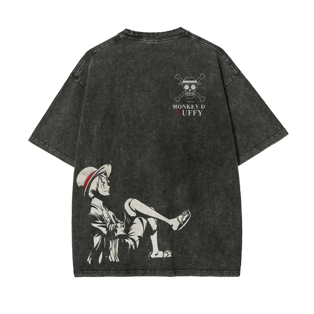 Monkey D Luffy Vintage Acid Wash T-Shirt