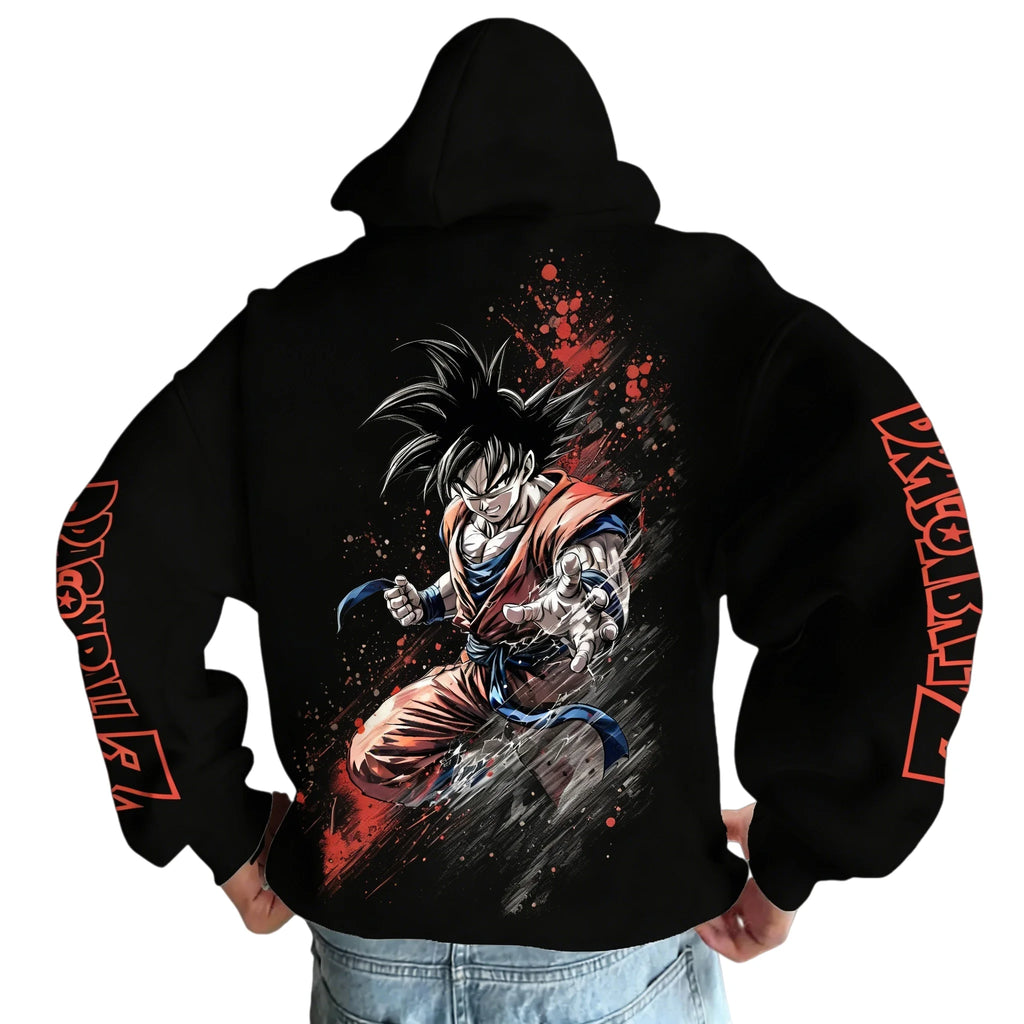 2026 Dragon Ball Retro Anime Hoodie - Son Goku Print