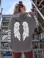 Beautiful Angel Wings Printed Hoodies Women Warm Comfortable Casual Hoodie Fashion Classic Hoody Loose Original Basic Clothes - cankarfashion