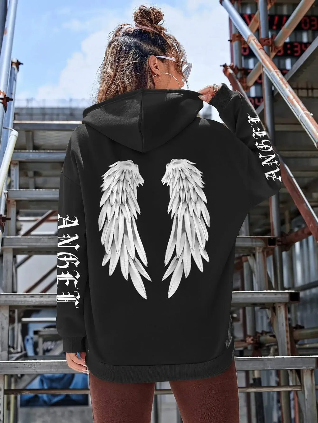 Beautiful Angel Wings Printed Hoodies Women Warm Comfortable Casual Hoodie Fashion Classic Hoody Loose Original Basic Clothes - cankarfashion