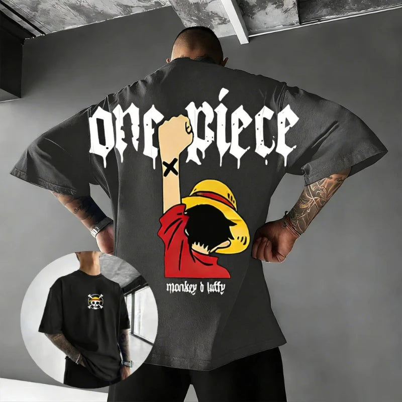 Oversized Vintage Luffy Anime T-Shirt for Men & Women