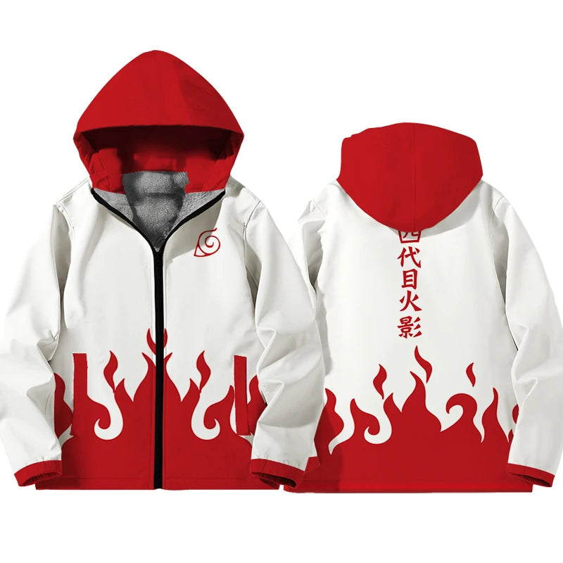 Naruto Akatsuki Fleece-Lined Zip-Up Hoodie