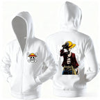 Oversized One Piece Luffy Zipper Hooded Jacket