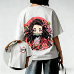 Demon Slayer Anime Couple T-shirt - Oversized Fashion