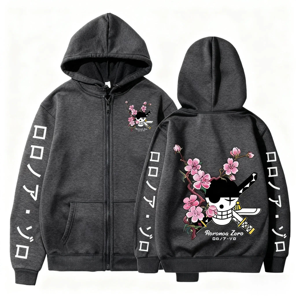 Unisex Oversized Zip Up Hoodie - Streetwear Jacket