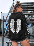 Beautiful Angel Wings Printed Hoodies Women Warm Comfortable Casual Hoodie Fashion Classic Hoody Loose Original Basic Clothes - cankarfashion