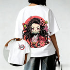 Demon Slayer Anime Couple T-shirt - Oversized Fashion