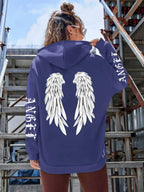 Beautiful Angel Wings Printed Hoodies Women Warm Comfortable Casual Hoodie Fashion Classic Hoody Loose Original Basic Clothes - cankarfashion