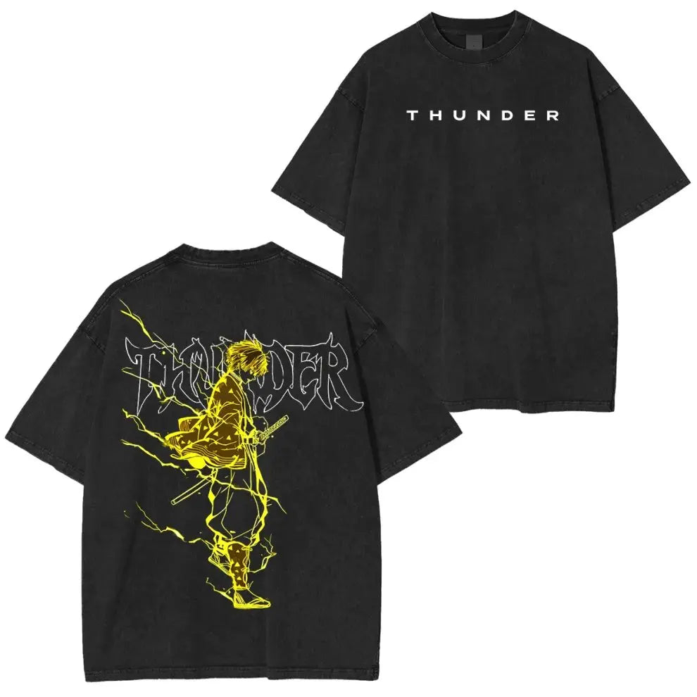 Anime Demon Slayer T-Shirt Vintage Cotton Graphic Tee
