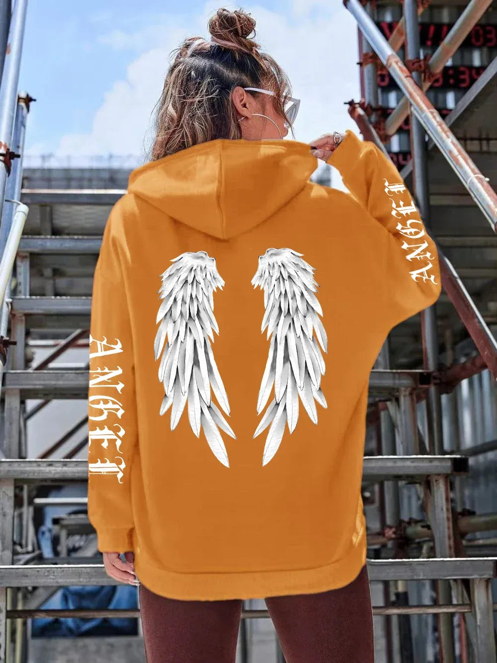 Beautiful Angel Wings Printed Hoodies Women Warm Comfortable Casual Hoodie Fashion Classic Hoody Loose Original Basic Clothes - cankarfashion